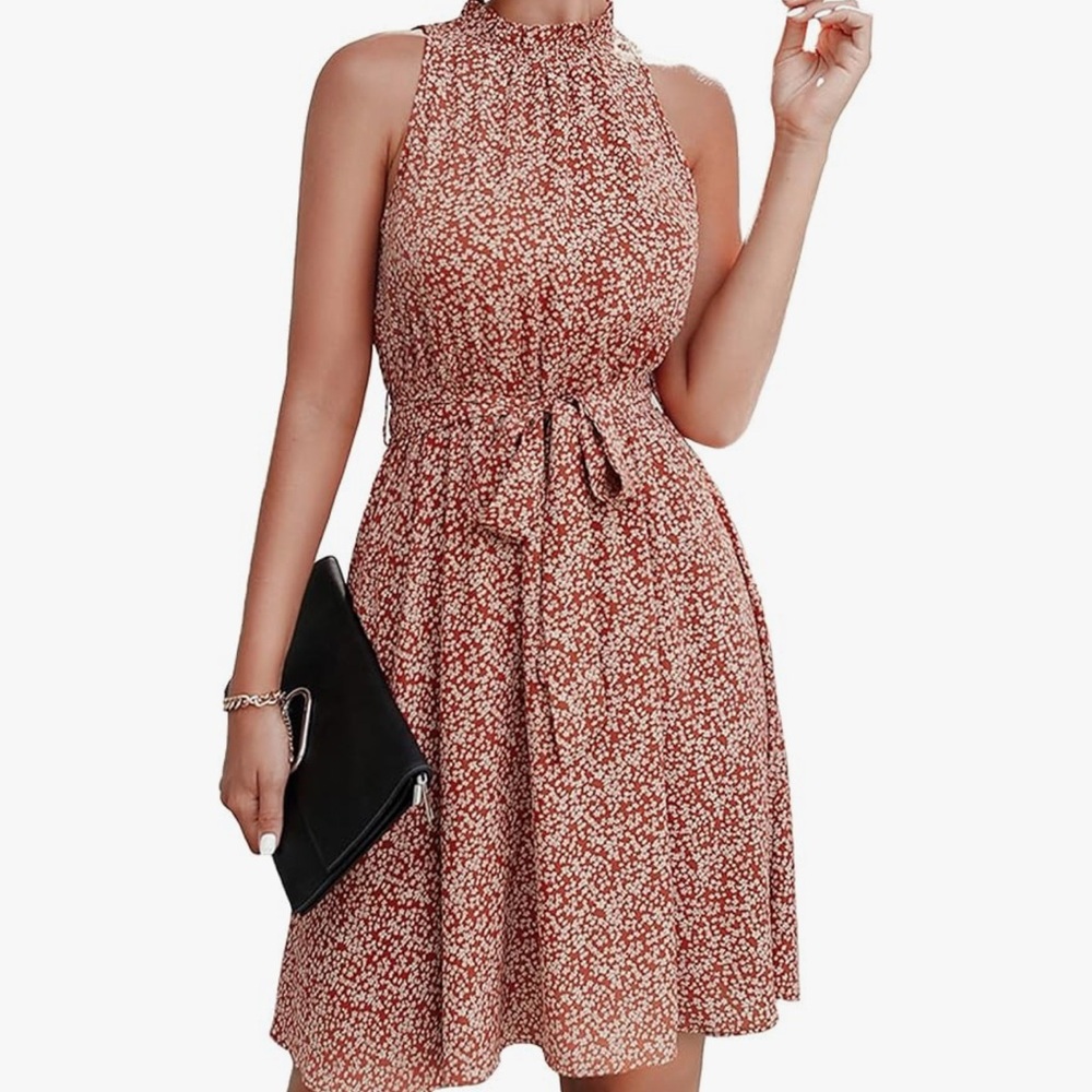 Chic Sleeveless Floral Mini Dress